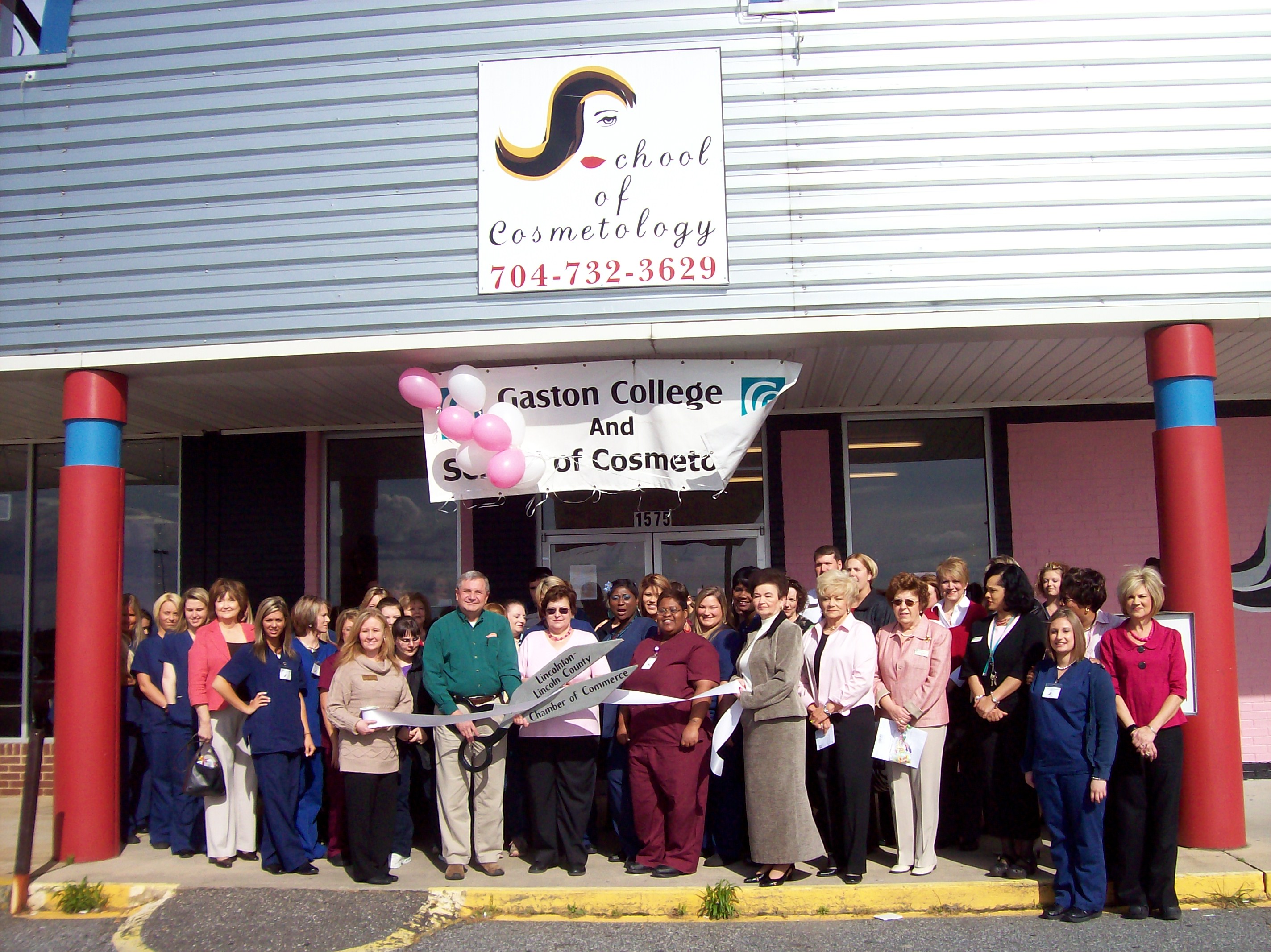 Ribbon cutting at the School of Cosmetology